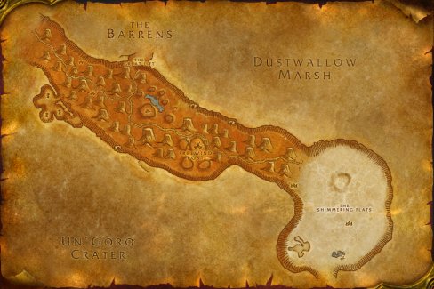 Thousand Needles map