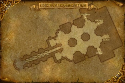 Scarlet Monastery (Dungeon) map